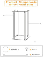 2-Pack 15.75-Inch Clear Acrylic Flower Stands in 23.75 INCH in Clear, alternate view 6