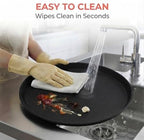 2 Pack 16" Commercial Non-Slip Round Serving Trays, NSF, Black in Black, alternate view 4