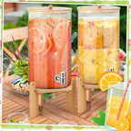 2 Pack 2.5 Gallon Glass Drink Dispensers for Parties, alternate view 2