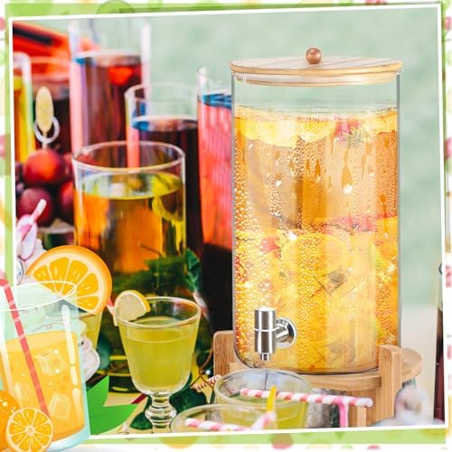 2 Pack 2.5 Gallon Glass Drink Dispensers for Parties, alternate view 6