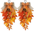 2 Pack 20 in Fall Teardrop Swags Autumn Front Door Decor