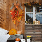 2 Pack 20 in Fall Teardrop Swags Autumn Front Door Decor, alternate view 5