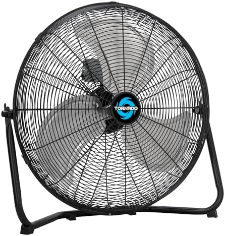 2 Pack 20 Inch High Velocity Metal Floor Fan, 3-Speed Powerful Cooling for Industrial, Commercial, and Home