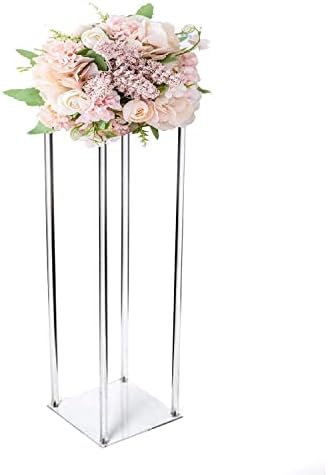 2 Pack 24'' Tall 8'' Dia. Acrylic Flower Stand Wedding Centerpieces Marriage Decorations Supplies Tabletop Decor, alternate