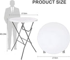 2 Pack 28in Folding Cocktail Table, Folding Round High Top Indoor Outdoor with Removable Legs, Tall Bistro, alternate view 3