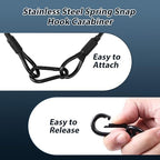 2-Pack 2ft Stainless Steel Safety Security Cables with 1/8" Diameter, Black in Black, alternate view 3