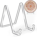 2 Pack 3 Inches Plate Stands for Display Clear Acrylic Square Holder Stand Picture Frame Holder Easel for Book