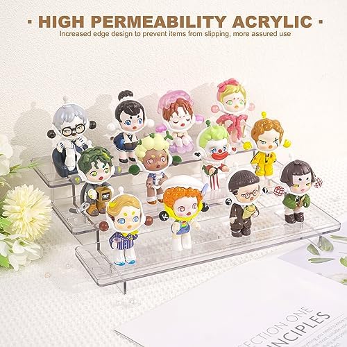 2 Pack 3 Tier Acrylic Display Risers, Perfume Organizer, Cupcake Stand in clear, alternate view 3