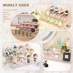 2 Pack 3 Tier Acrylic Display Risers, Perfume Organizer, Cupcake Stand in clear, alternate view 6
