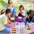 2 Pack 3 Tier Plastic Dessert Cupcake Stand Cupcake Tower Stand White Cupcake Holder Tiered Serving Trays for, alternate view