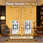 2 Pack 300LED Fairy Curtain Lights, 9.8x9.8Ft USB, Remote in 9.8x9.8Ft, alternate view 2