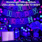 2 Pack 300W Black Lights, Blacklight Flood Light with Plug and Switch, for Glow Party, Black Light Party, alternate view 6
