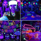 2 Pack 300W Black Lights, Blacklight Flood Light with Plug and Switch, for Glow Party, Black Light Party, alternate view 7
