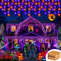 2 Pack 33FT 400 LED Orange Purple Halloween Lights Outdoor Decor