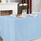2 Pack 4ft Tablecloths for Rectangle Tables, Dusty Blue in 4FT | 2 Pack in Dusty Blue, alternate view 2