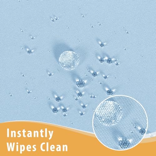 2 Pack 4ft Tablecloths for Rectangle Tables, Dusty Blue in 4FT | 2 Pack in Dusty Blue, alternate view 4