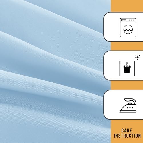 2 Pack 4ft Tablecloths for Rectangle Tables, Dusty Blue in 4FT | 2 Pack in Dusty Blue, alternate view 6