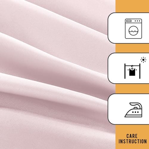2 Pack 4ft Tablecloths for Rectangle Tables, Dusty Pink in 4FT | 2 Pack in Dusty Pink, alternate view 6