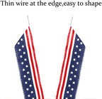 2 Pack 4th of July Decor Bow for Wreath, Red White Blue Stripe Stars Tree Topper Bows for Patriotic, alternate view 4