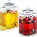 2 Pack 5 Gallon Drink Dispenser for Parties, Glass Water Dispenser