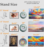 2 Pack 5 Inch Acrylic Plate Stands for Display Plate Holder Display Stand + Frame Holder Stand for Picture, alternate view 6
