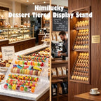2 Pack 5 Tier Acrylic Cookie Display Stand, Clear Tiered Dessert Stand for Bakers Vendors, Professional Display, alternate