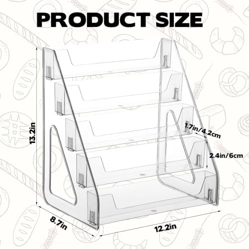 2 Pack 5 Tier Cookie Display Stand Clear Acrylic Tiered Tiered Dessert Stand for Bakers Vendors Parties Craft, alternate view
