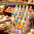 2 Pack 5 Tier Cookie Display Stand Clear Acrylic Tiered Tiered Dessert Stand for Bakers Vendors Parties Craft, alternate view