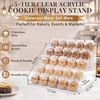 2 Pack 5 Tier Cookie Display Stand for Baker & Vendors in 5 Tier, alternate view 3