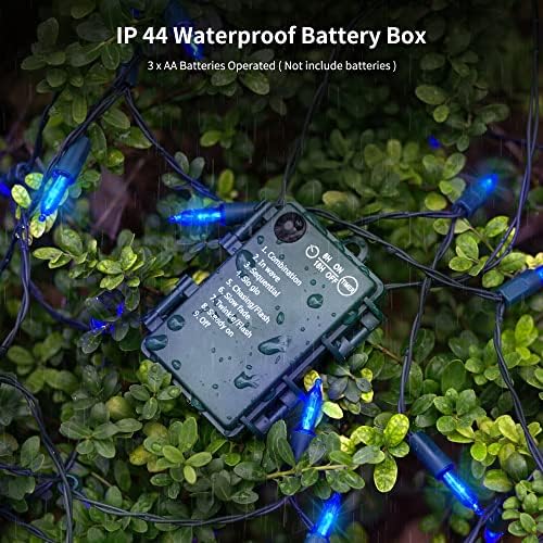 2 Pack 50 LED Outdoor Christmas Lights, 16FT Battery Operated Mini String Lights with 8 Modes & Timer, Xmas Tree, alternate