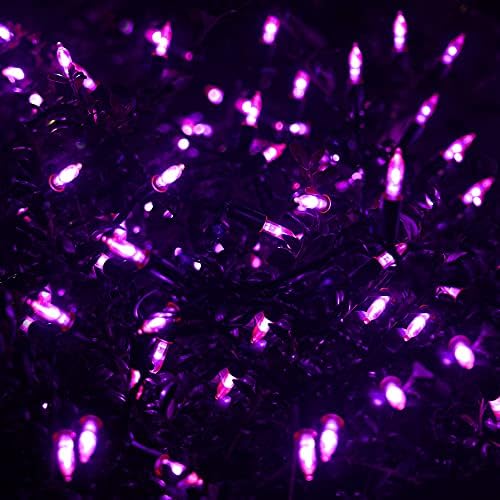 2 Pack 50 LED Outdoor Halloween Lights, 16 FT Mini String Light with 8 Modes, Waterproof Battery Operated Tree, alternate