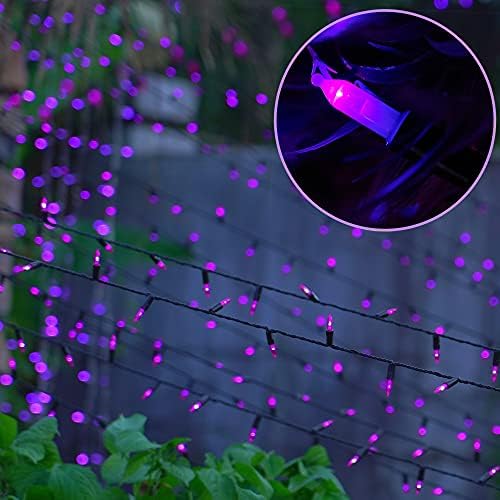 2 Pack 50 LED Outdoor Halloween Lights, 16 FT Mini String Light with 8 Modes, Waterproof Battery Operated Tree, alternate