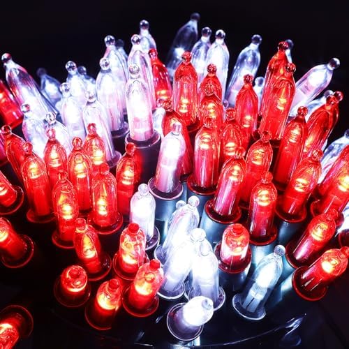 2 Pack 50 LED Outdoor Valentines Lights, 16FT Battery Operated Mini String Lights with 8 Modes & Timer, alternate view 2