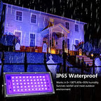 2 Pack 50W Black Lights, Blacklight Flood Light with Plug and Switch, for Glow Party, Halloween, Fluorescent, alternate view