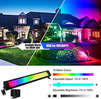 2 Pack 50W RGB Wall Washer Light, Stage Wash Light Bar, RGB Light Bar, Warm 3000K & 16 Million Colors&Timing&, alternate view