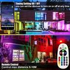 2 Pack 50W RGB Wall Washer Light, Stage Wash Light Bar, RGB Light Bar, Warm 3000K & 16 Million Colors&Timing&, alternate view