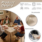 2 Pack 54 x 54 Inch Tablecloths Square Beige Table Cover in 54 x 54 Inch in Beige, alternate view 4