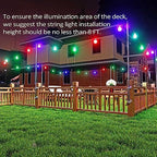 2 Pack 6.5 FT Stainless Steel String Lights Pole Bracket/Holder for Deck Railing Wood Posts, Black in Black, alternate view 5