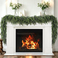 2 Pack 6 Ft Christmas Cedar Garland, Real Touch Soft Greenery Mantel Decor