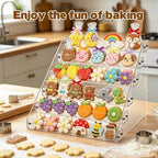 2 Pack 6 Tier Cookie Display Stand Clear Acrylic Tiered Tiered Dessert Stand for Bakers Vendors Parties Craft, alternate view