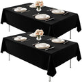 2 Pack 60 x 102 Inch Tablecloths Rectangle Black in 60 x 102 Inch in Black