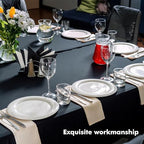 2 Pack 60 x 102 Inch Tablecloths Rectangle Black Table Cover in 60 x 102 Inch in Black, alternate view 2