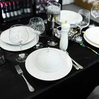 2 Pack 60 x 102 Inch Tablecloths Rectangle Black Table Cover in 60 x 102 Inch in Black, alternate view 6