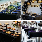 2 Pack 60 x 102 Inch Tablecloths Rectangle Black Table Cover in 60 x 102 Inch in Black, alternate view 7