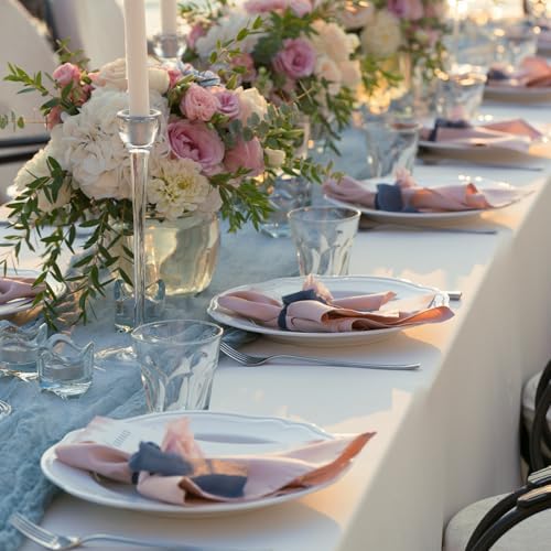 2 Pack 60 x 102 Inch Tablecloths Rectangle Ivory Table Cover in 60 x 102 Inch in Ivory, alternate view 2