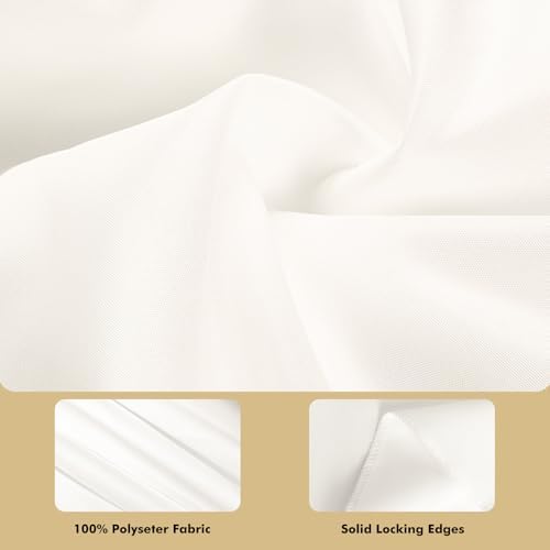 2 Pack 60 x 102 Inch Tablecloths Rectangle Ivory Table Cover in 60 x 102 Inch in Ivory, alternate view 4