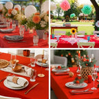 2 Pack 60 x 102 Inch Tablecloths Rectangle Red Table Cover in 60 x 102 Inch in Red, alternate view 7