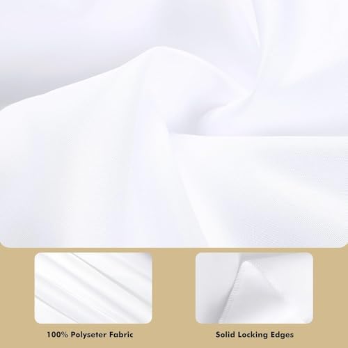 2 Pack 60 x 102 Inch Tablecloths Rectangle White Table Cover in 60 x 102 Inch in White, alternate view 4