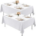 2 Pack 60 x 84 Inch Tablecloths Rectangle White in 60 x 84 Inch in White