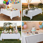 2 Pack 60 x 84 Inch Tablecloths Rectangle White in 60 x 84 Inch in White, alternate view 7